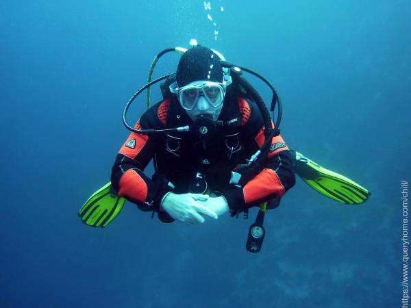 scuba diving in sea